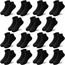 15 Pairs Kids Low Cut Socks Half Cushion Sport Ankle Athletic Socks for Boy G...
