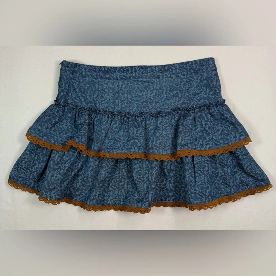 Minifalda de otoño de vaquera costera occidental con volantes Sofía de LUCKY BRAND para niñas talla 14 Foto 2 de 4