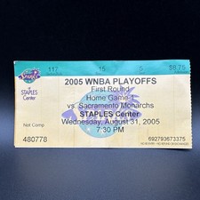 2005 WNBA PLAYOFFS 1ST RND GAME 1 TICKET STUB - LOS ANGELES SPARKS VS. MONARCHS