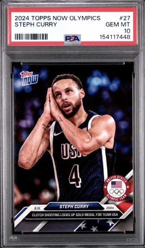Stephen Curry PSA 10 Night Night 2024 Topps Now Olympic Games #27 GEM MINT