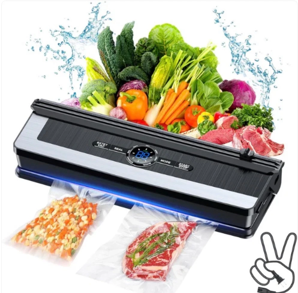 Vacuum Sealer Machine 8-in-1 Food Sealer Auto Seal w/ Cutter Bags Kit