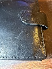 West Polo Genuine Leather Wallet Black Bifold Coin Pocket Zip Section Mens Wlt26