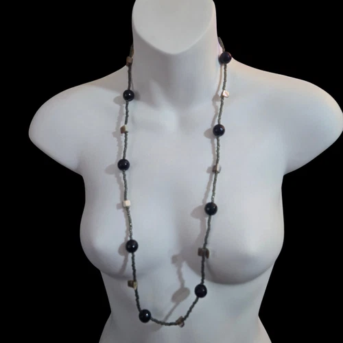 VETEMENTS Collava con perline e conchiglia in vetro sfaccettato lunghezza Opera