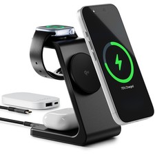 MagSafe Wireless Charging Station Qi2 Fast 3 in 1 iPhone and Apple Watch Charger