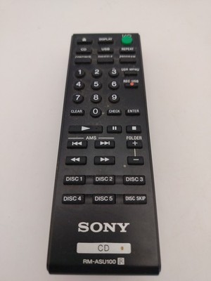 Sony RM-ASU100 CD Player Remote Control OEM Genuine MHC Shelf Stereo