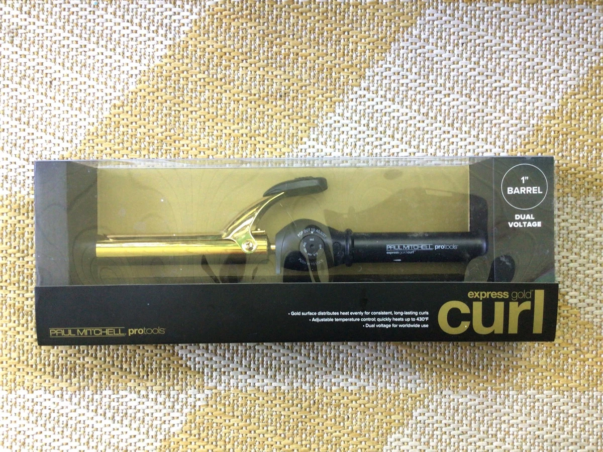 Paul Mitchell Gold and Black Curling Iron Paul Mitchell Pro Tools Express Gold Curl Titanium Curling  main image 3