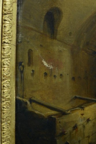 TABLEAU MARIUS GRANET huile 19ÈME SCÉNE ANIMÉE cellier PORTRAIT HOMME CADRE - Photo 6/8