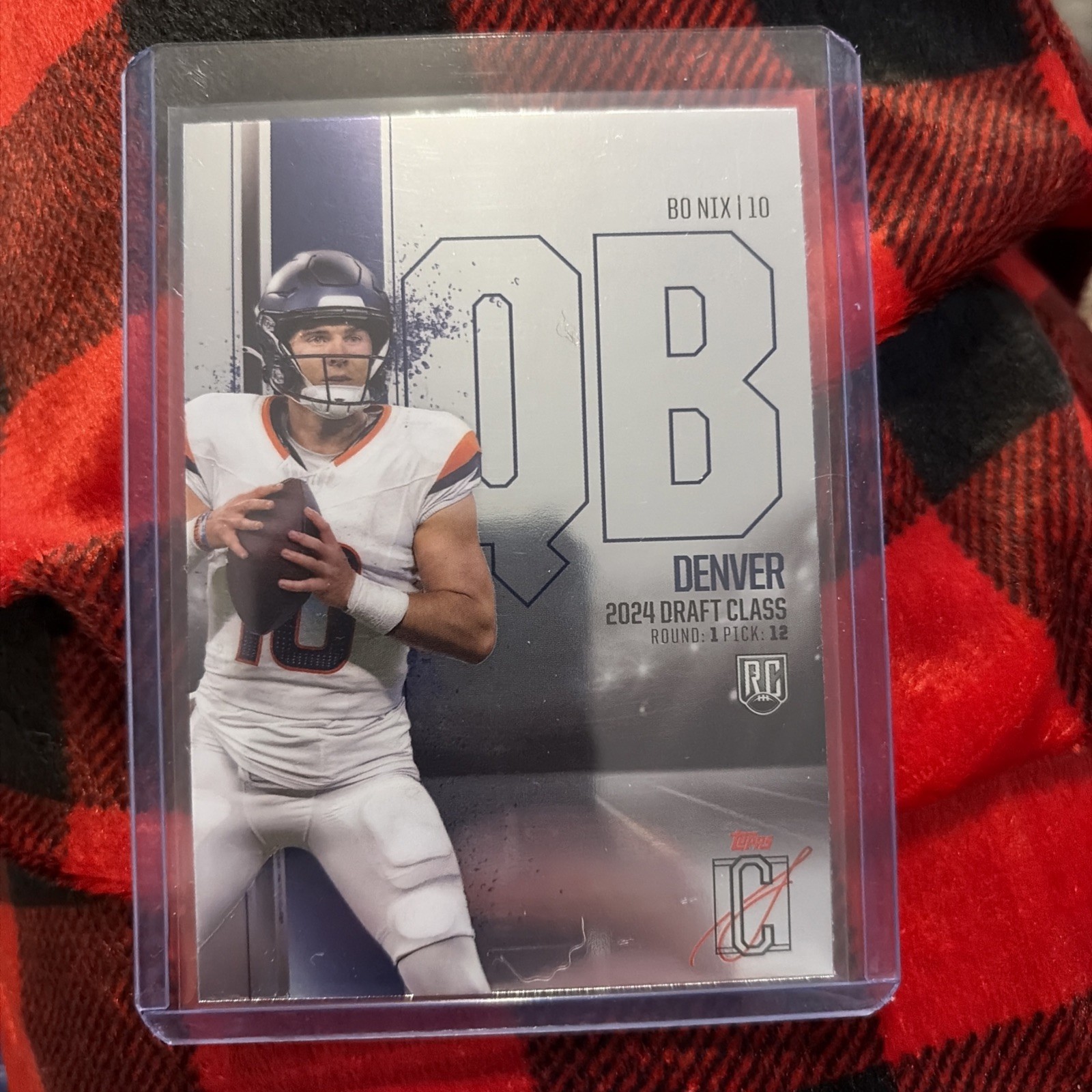 2024 Topps Signature Class Bo Nix Rookie Chrome Variation #RCV-40 Denver RC (Q)