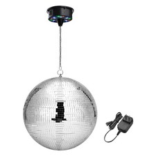 Yescom 16" Large Disco Ball with Motor 6RPM 18 RGBW LED Lights for 70s 80s Party