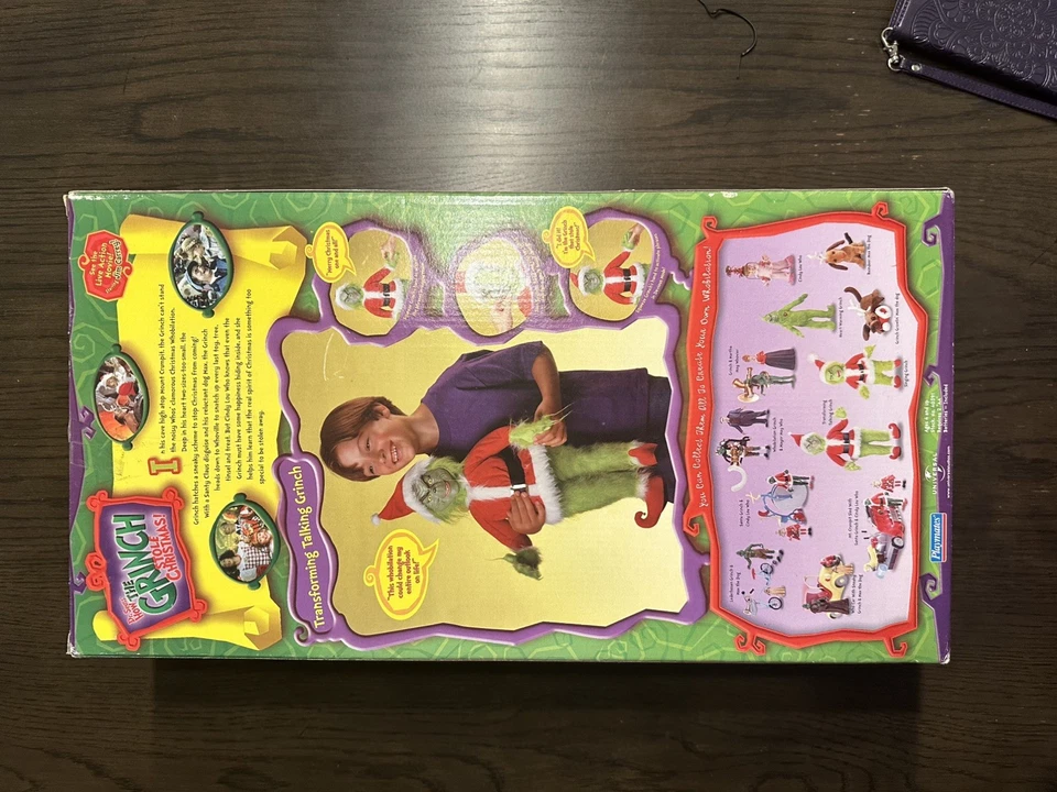 Dr Suess How The Grinch Stole 圣诞节变形会说话的毛绒娃娃 2000 — 第 3/4 张图片