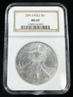 2001 $1 American Eagle NGC MS69 1 oz .999 Fine Silver US Bullion Coin