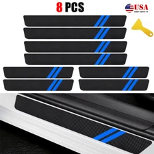 8pcs For RAM 1500 2500 Car Door Sill Protector Guard Step Protectors Blue M7