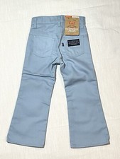 NWT NOS Vintage Levi s Kids Size 5 Hardwear Baby Sky Blue Twill Jeans 1979 70s