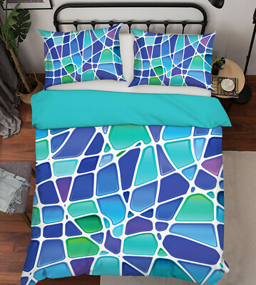 3D Blue Debris ZHUA4539 Bed Pillowcases Quilt Duvet Cover Set Queen King Zoe