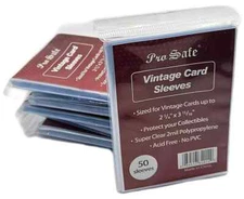 (500-Count) Pro-Safe Vintage Card Sleeves - For 1956 and Older Acid Free No PVC