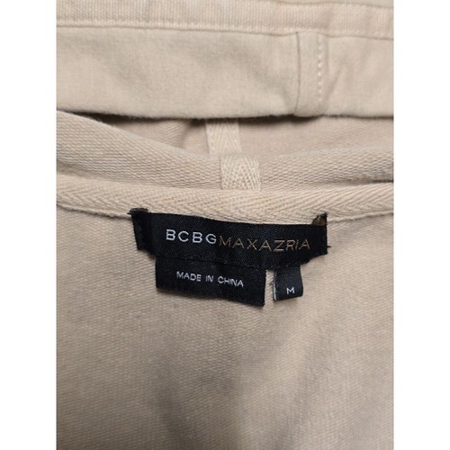 BCBG MAXAZRIA Women's Taupe Stretchy Fitted Zip-Up Hoodie Rhinestone Zip Size M - Bild 6 von 10