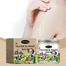 Tallow and Honey Balm, All-Natural Nourishing Cream for Soft, Smooth Skin