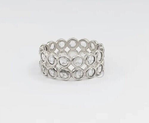 Elegant Natural Polki Diamond Slice Band Ring, Perfect Christmas Gift for Her