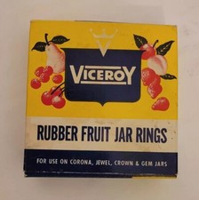Viceroy Rubber Fruit Jar Rings For Corona Jewel Crown Gem Jars Red 12 Pc Vintage