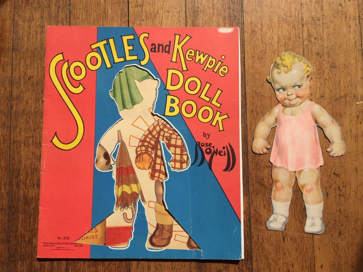 Vintage 1936 Scootles and Kewpie Cut Out Paper Doll Book Cute! | eBay