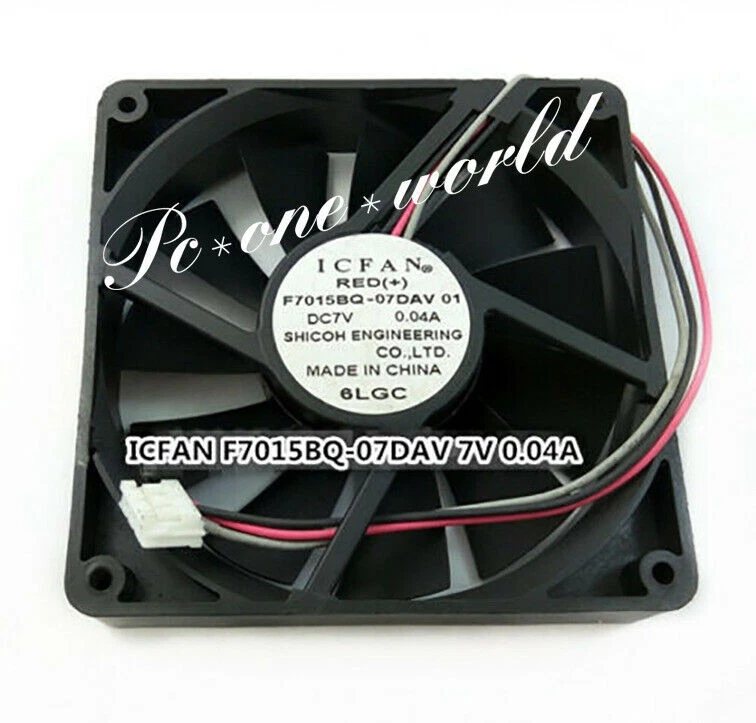 ICFAN F7015BQ-07DAV 01 DC7V 0.04A 7CM 7015 3-pin cooling fan 70x70x1.5mm - Bild 3 von 4