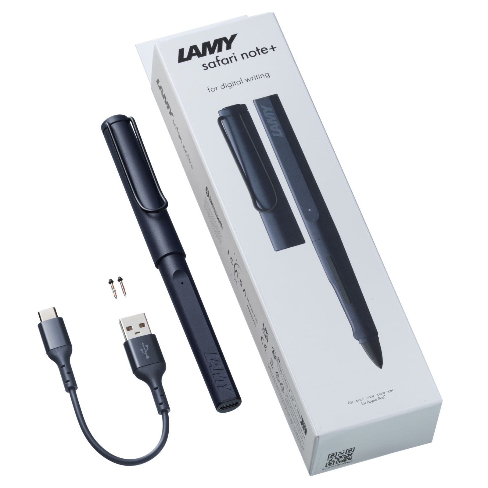 Lamy Safari Note + Stylus Pen in Steel Matte Black (Apple Ipad Compatible) NEW
