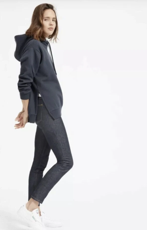 Everlane The Oversized Fleece Navy Blue Hoodie Size XXS
