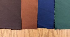 Poplin Fabric 60" Wide Dark Brown, Brown, Navy, Forest Green, Sold BTY
