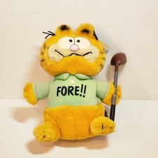 Vintage Garfield Plush Golfer With Sweater 1978-81 Stuffed Animal