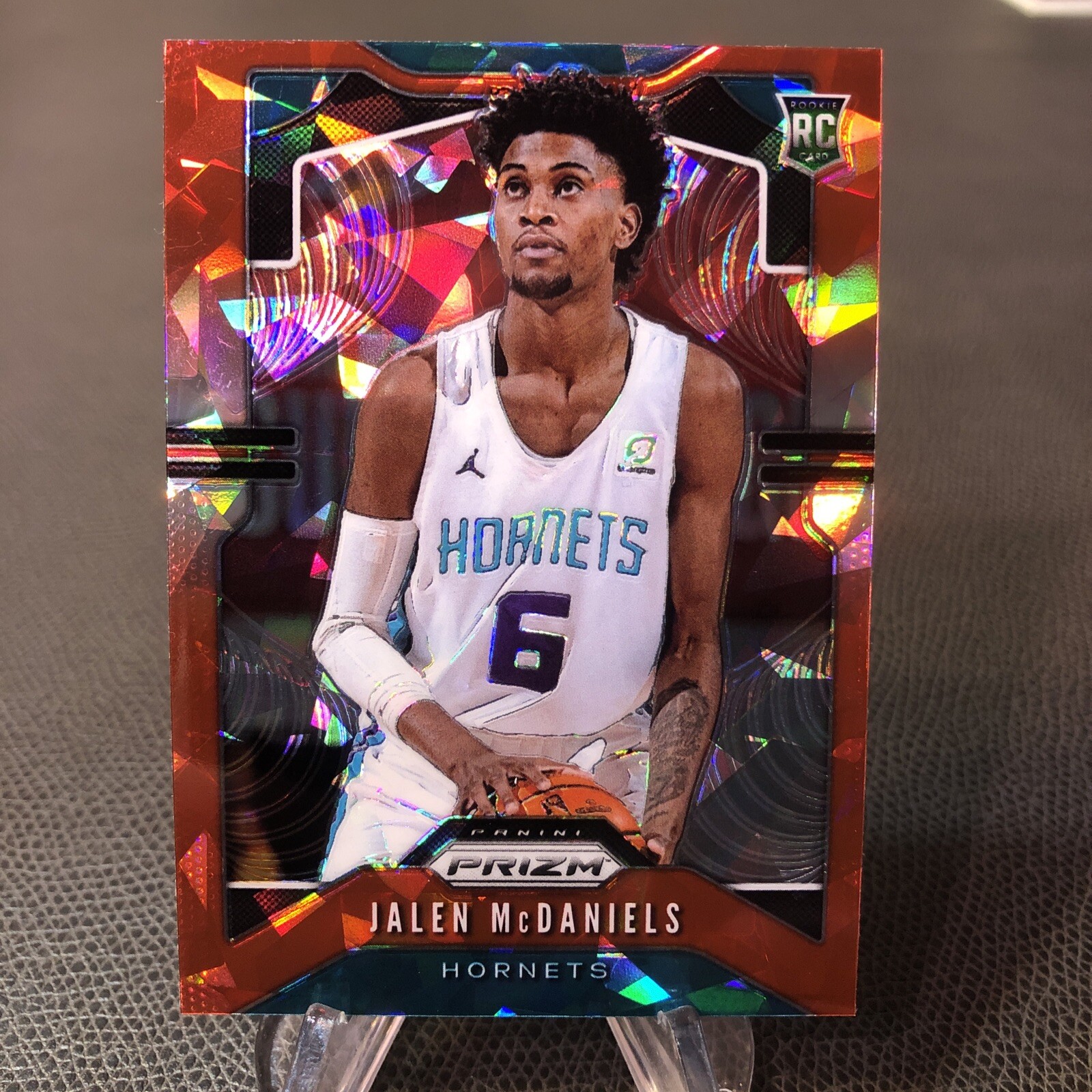 2019-20 Panini Prizm Jalen McDaniels RC Red Cracked Ice Rookie #297 Hornets