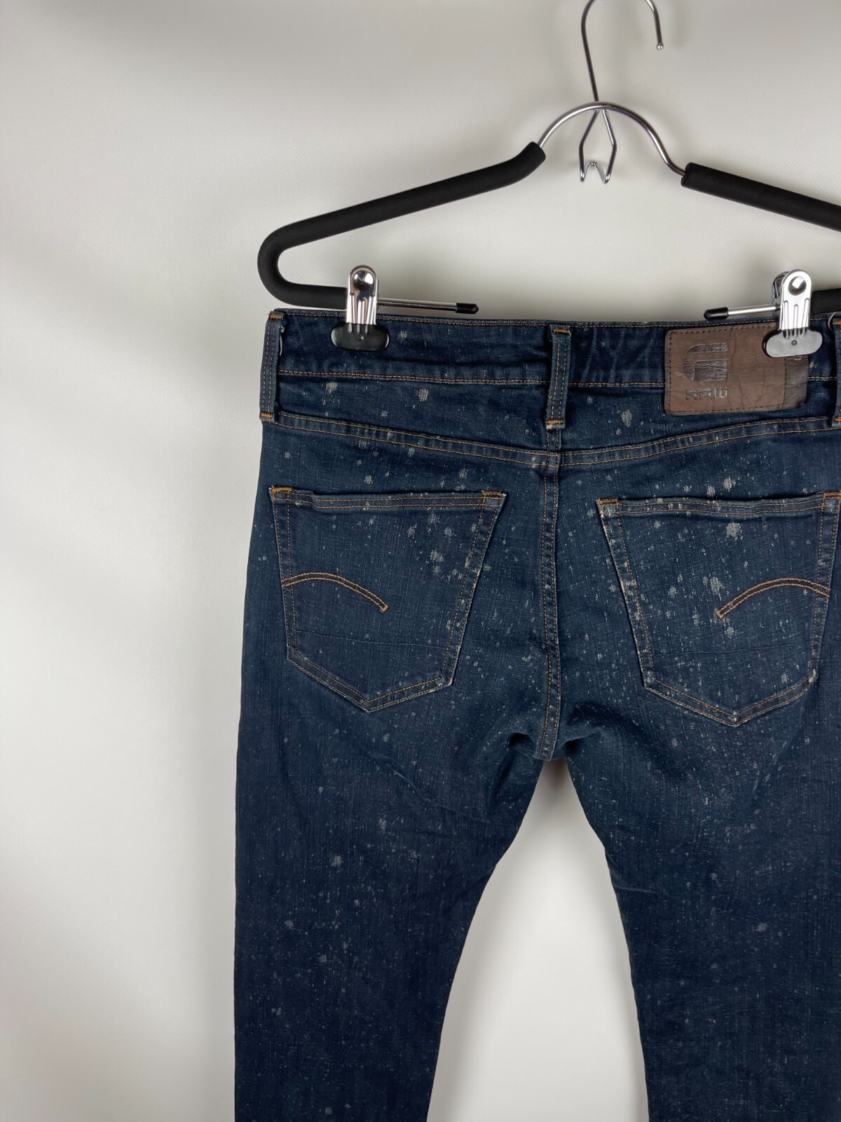 G-Star Raw 3301 deconstructed slim denim jeans pants paint