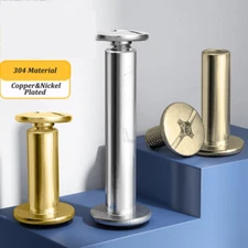 10Pcs Nickel Copper Plated Stainless Steel Binding Screw Post for Album Scrapboo