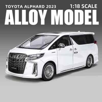 1:18 Scale Toyota Alphard Diecast Model Toy Car MPV With Sound Light Kids Gift