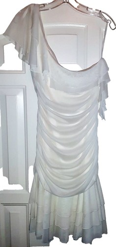 white christmas dresses FENDI 1990s ZUCCA SHEER CREAM DRESS