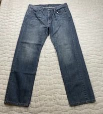 Levis 527 Jeans Mens 36x32 Blue Bootcut Medium Wash Denim Western Cowboy