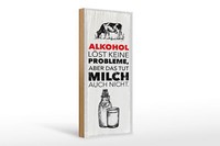 Holzschild Spruch 27X10 Cm Alkohol LöSt Keine Probleme Deko Schild