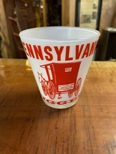 Vintage Pennsylvania Jigger Barware Glass Features Buggy Image