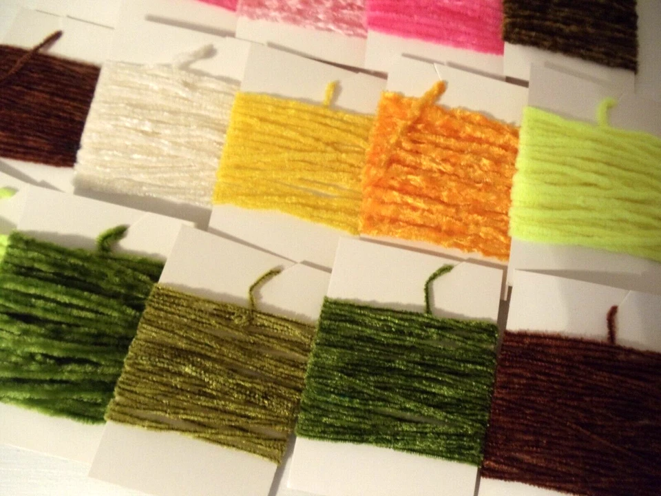 多种飞钓雪尼尔 15 张卡 - 多种颜色 — 第 2/3 张图片