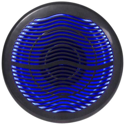 Rockville MS10LB 10" 2400 Watt Black Marine/Boat 10" Free Air Subwoofer with LED