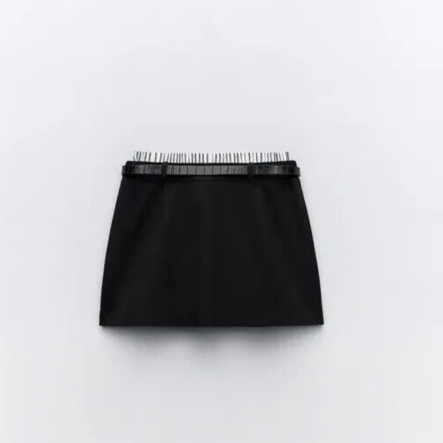 スカート theredthread S mini skort pareo / black THEREDTHREAD / ザレッドスレッド】S mini skort pareo