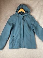 Vintage Eddie Bauer Nylon Raincoat Jacket Womens M Hiking Outdoor Hooded  *