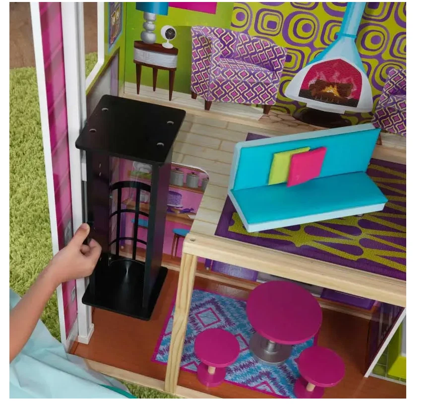 Kidkraft супермодель деревянный кукольный домик лифт 12 дюймов куклы 50» высотой новый - Изображение 4 из 4