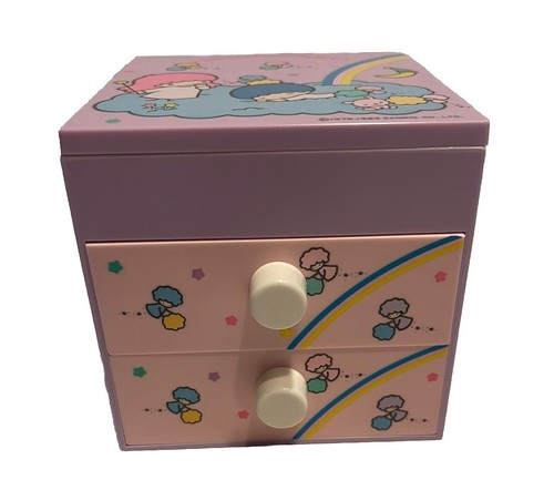 Hello Kitty Vintage Sanrio Little Twin Stars Mirror Drawers Jewelry Box 1983 - Picture 3 of 11
