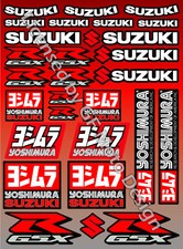 Suzuki GSX-R 600 1000 Yoshimura decals set sheet 35 stickers Laminated