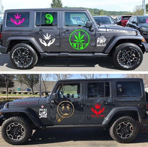 Marijuana Leaf Life Circle Weed Pot Medicine Sticker Decal - Picture 5 of 12