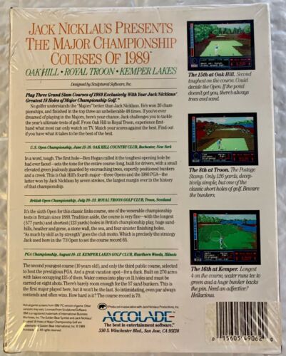 Jack Nicklaus Presents The Major Championship Courses 1989 Accolade Game Amiga - Picture 2 of 6