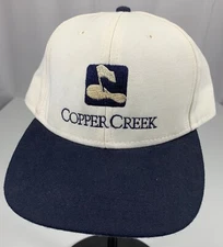 Copper Creek Golf Strapback Adjustable White Navy Blue USA Baseball Cap Hat 