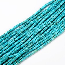 Turquoise Heishi Rondelle Shape Genuine Quality Beads Full Strand 15.5" PRP428