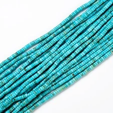 Turquoise Heishi Rondelle Shape Genuine Quality Beads Full Strand 15.5" PRP428