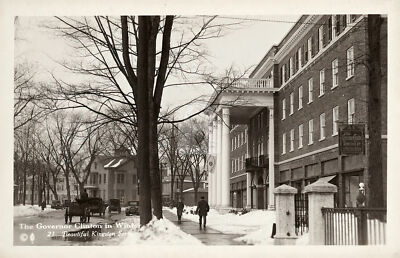 The Governor Clinton in winter. Kingston NY 2 1927 RPPC Photo Postcard COPY